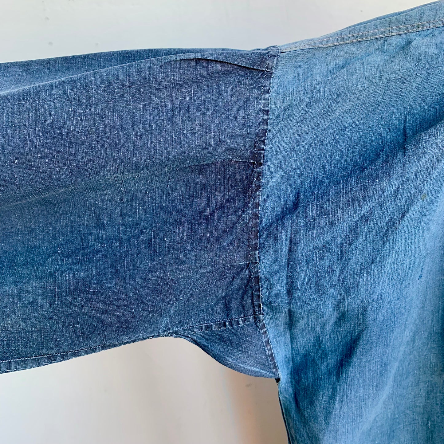 Circa 1900 French Indigo Linen Biaude