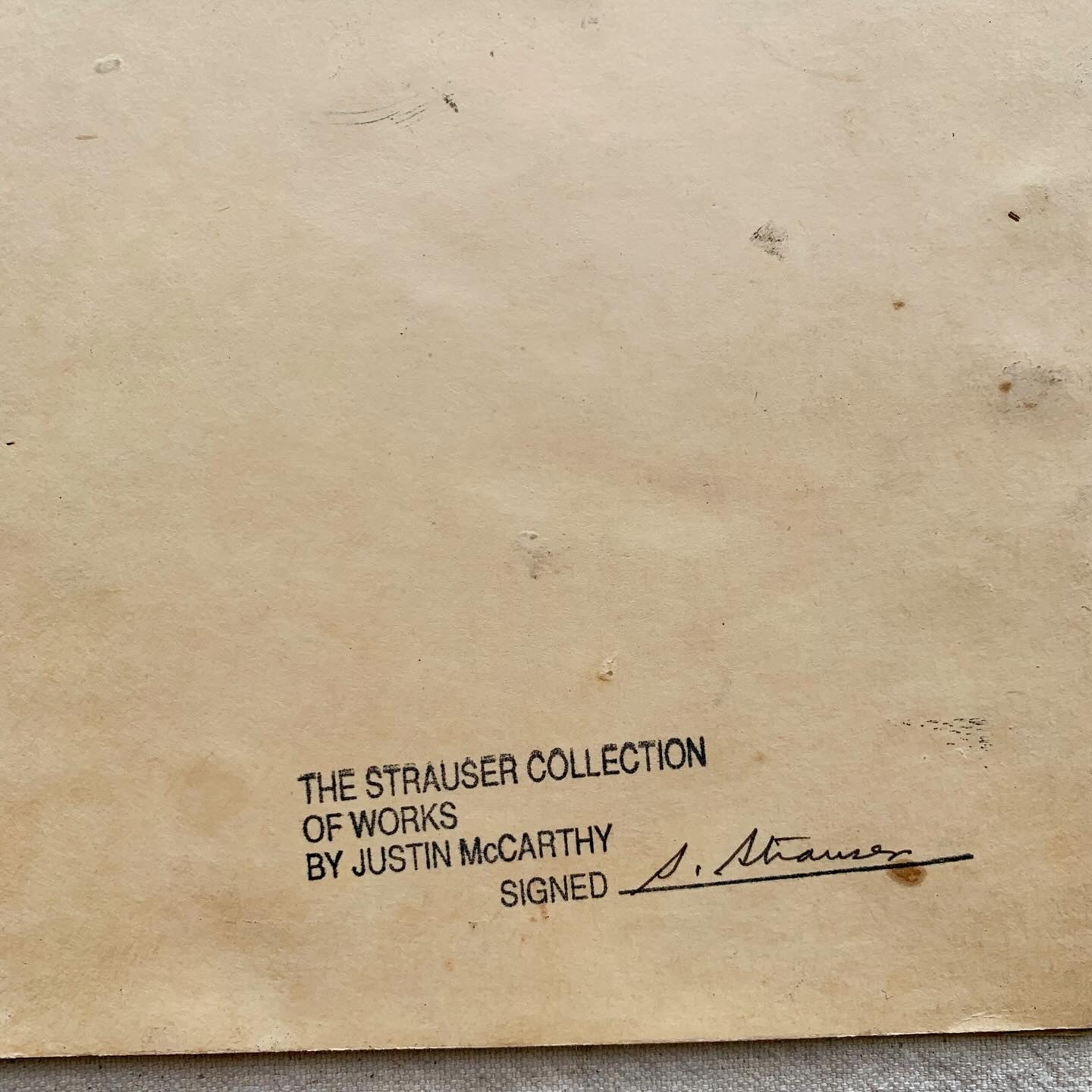 Justin McCarthy Mixed Media Mounted on File Folder