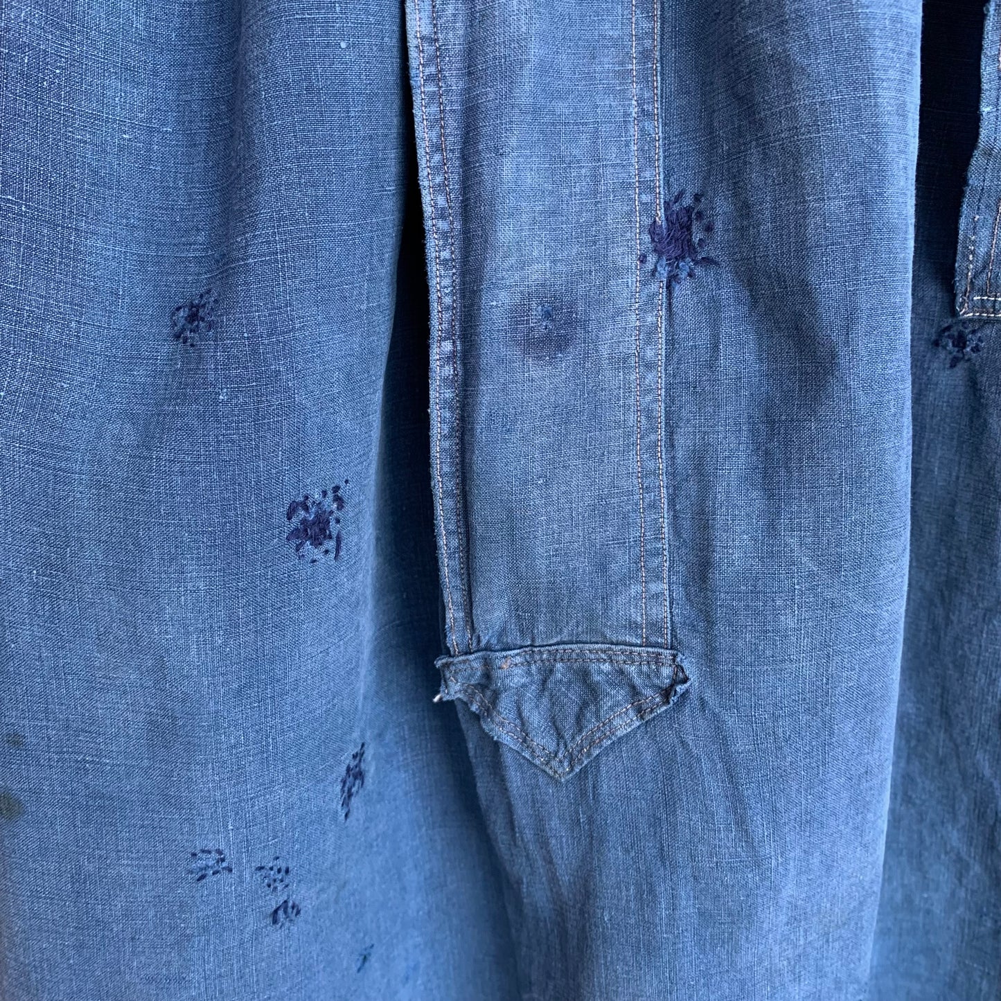 Circa 1900 French Indigo Linen Biaude