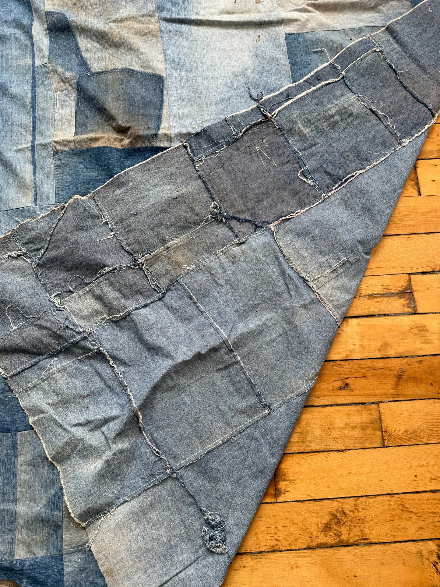 Circa 1930s-1940s Denim Quilt