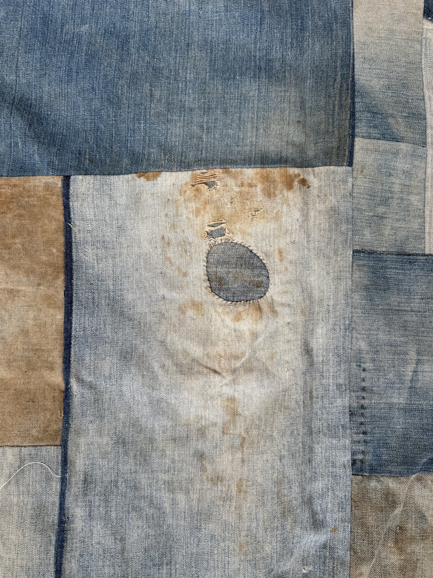 Circa 1930s-1940s Denim Quilt