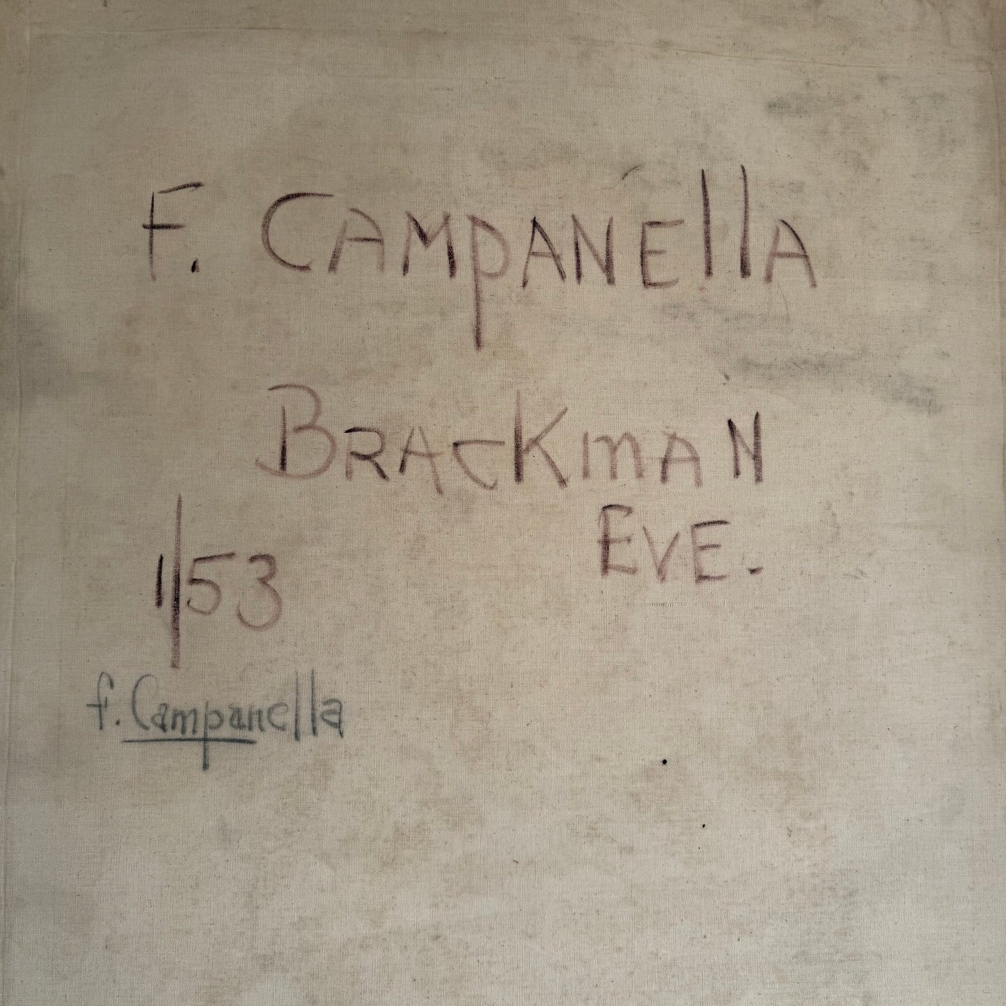 F. Campanella Oil on Canvas 1953