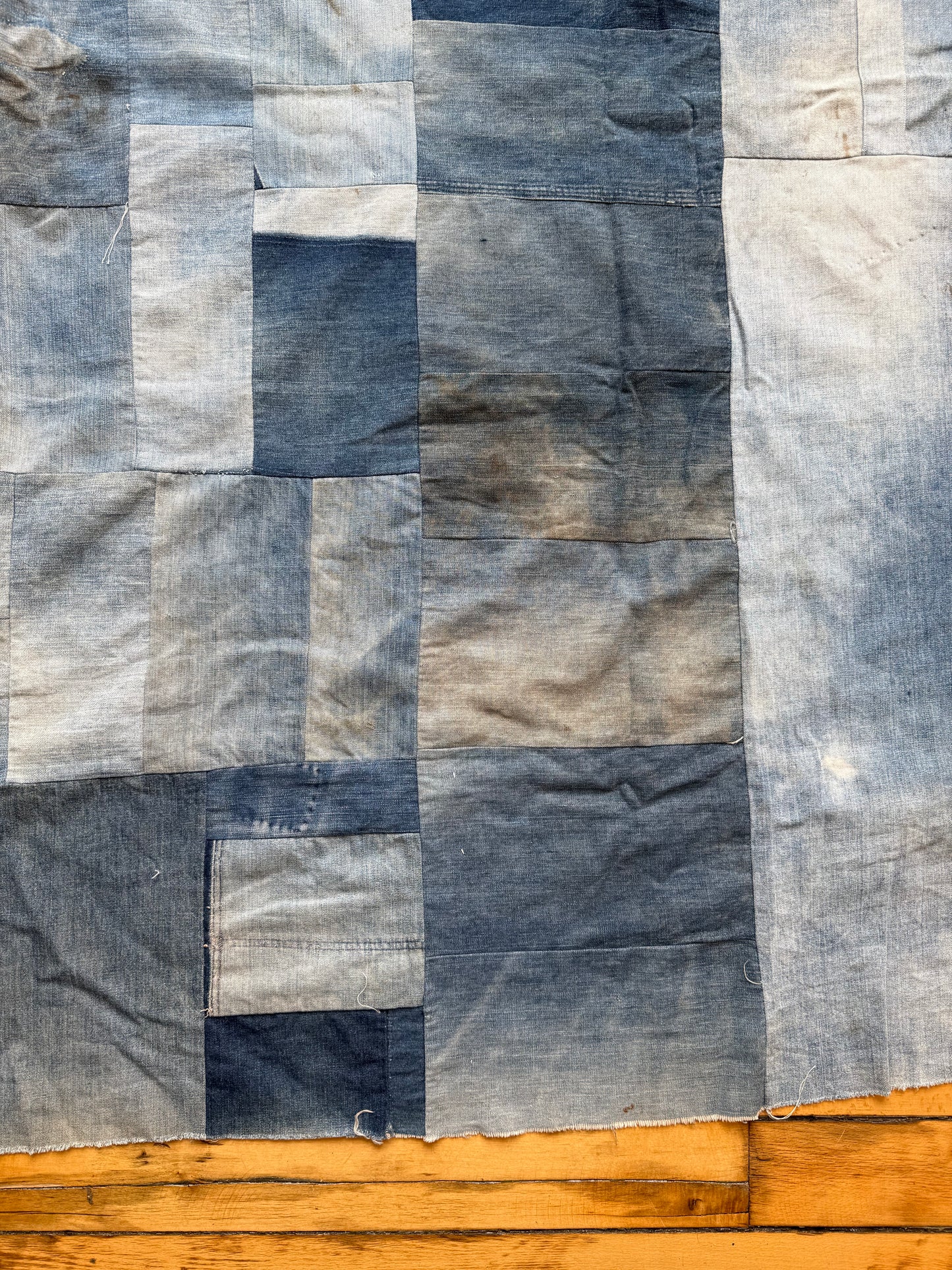 Circa 1930s-1940s Denim Quilt