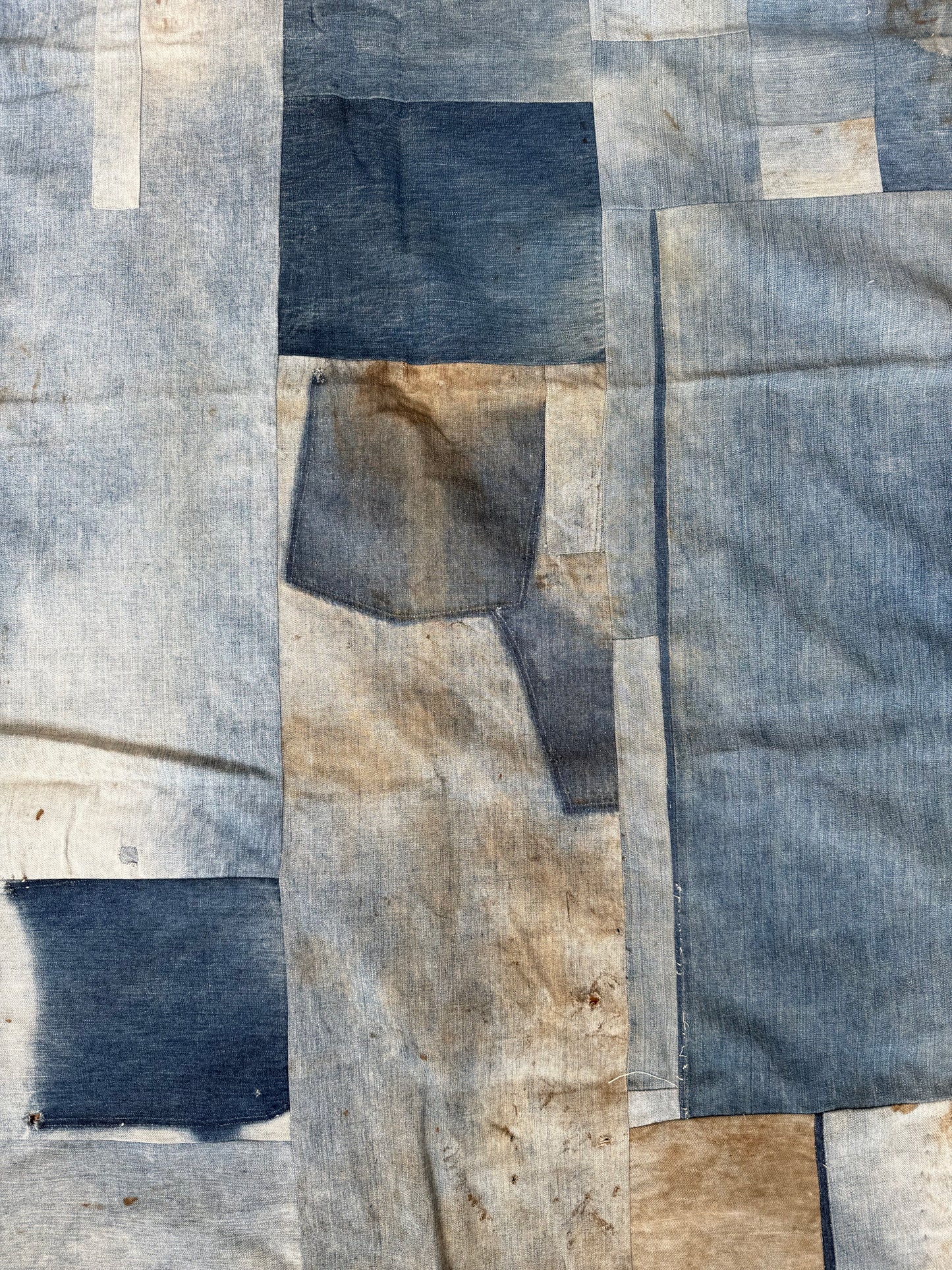 Circa 1930s-1940s Denim Quilt