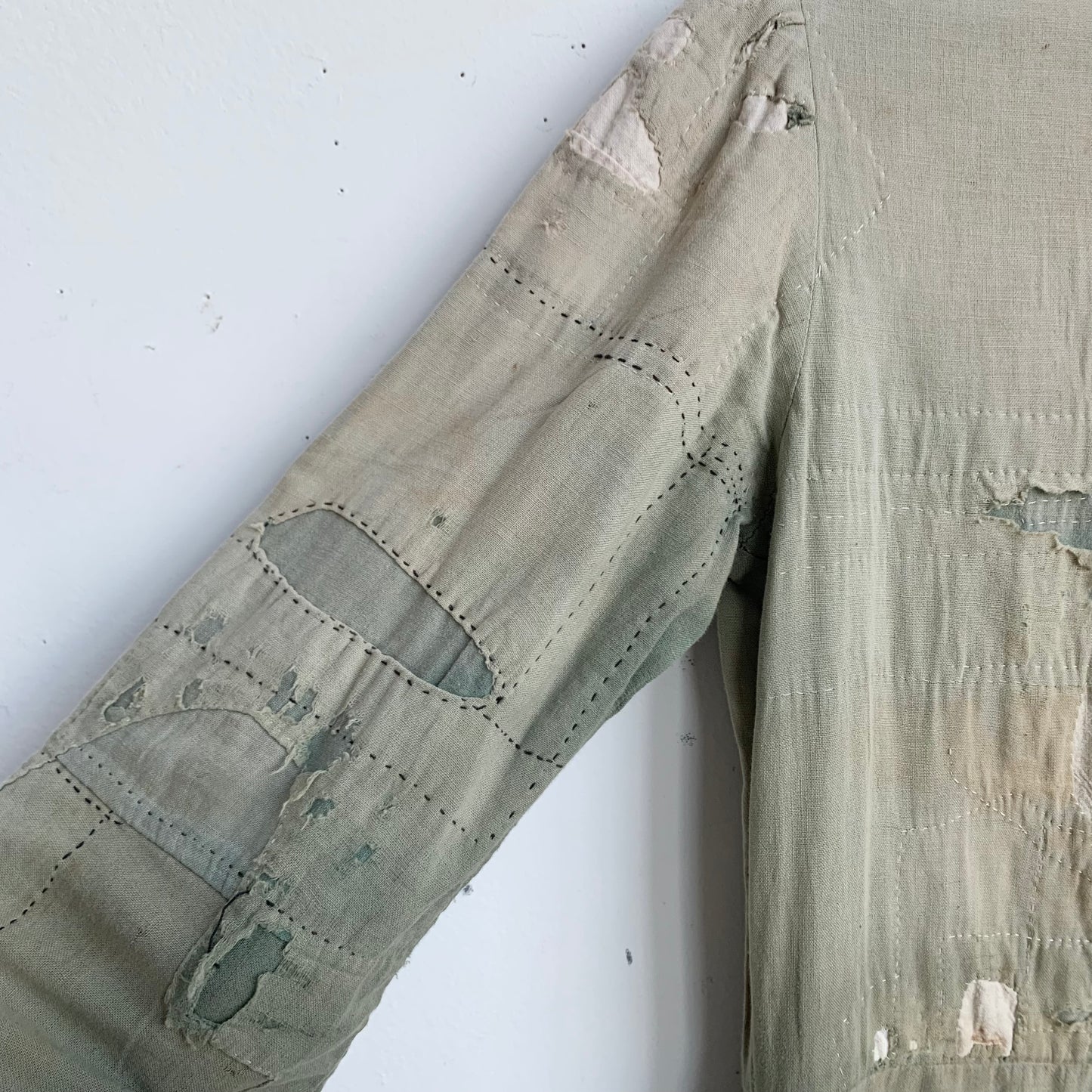 1940s Home Sewn Work Dress with Mends