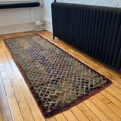 Turn of the Century Tumbling Sticks Hooked Rug Runner