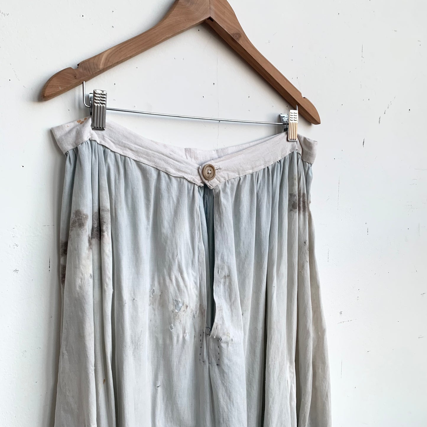 Home Sewn Homespun Skirt with Patina