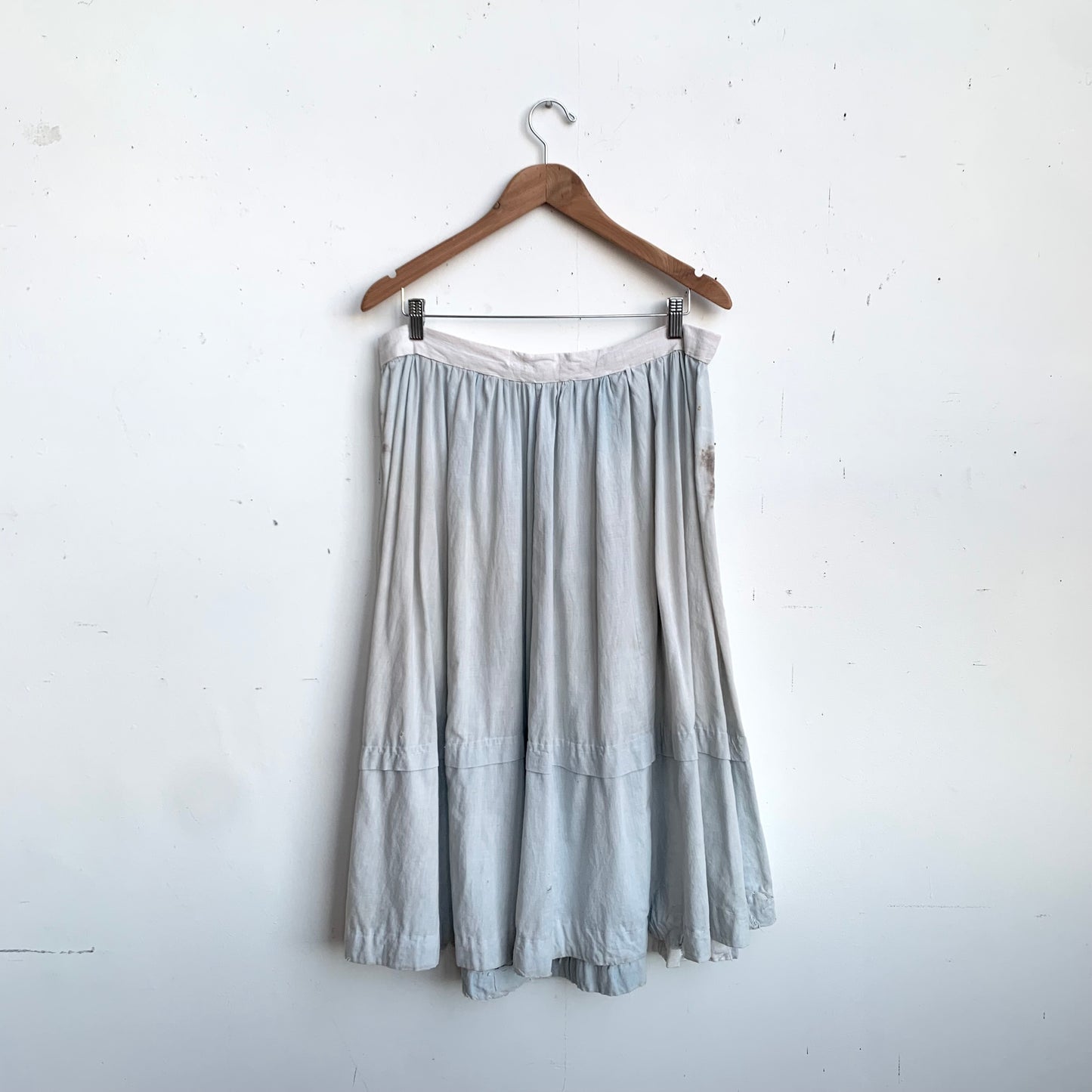 Home Sewn Homespun Skirt with Patina