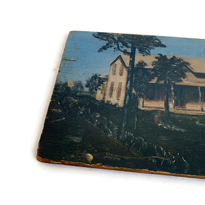 Painting of a House on Cedar Shingle