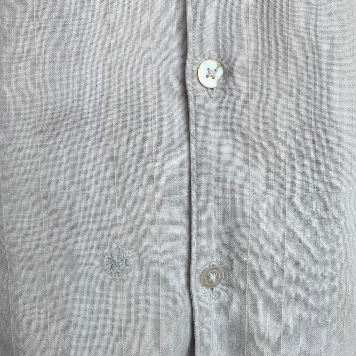 French 1910s Monogrammed Mended Shirt