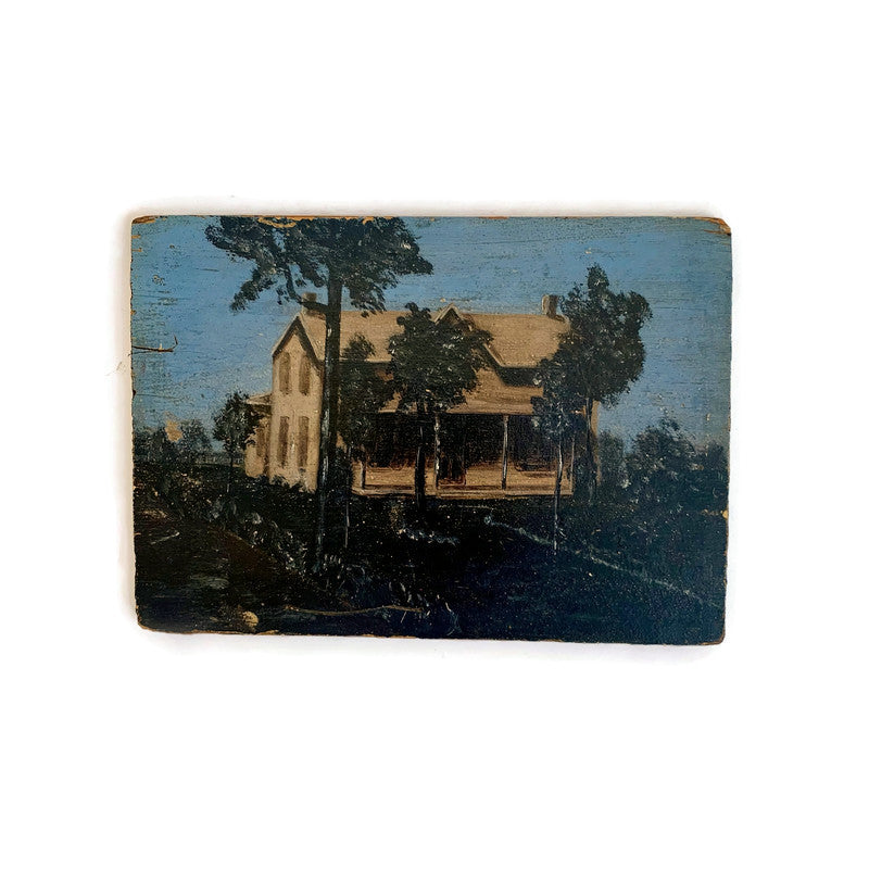 Painting of a House on Cedar Shingle