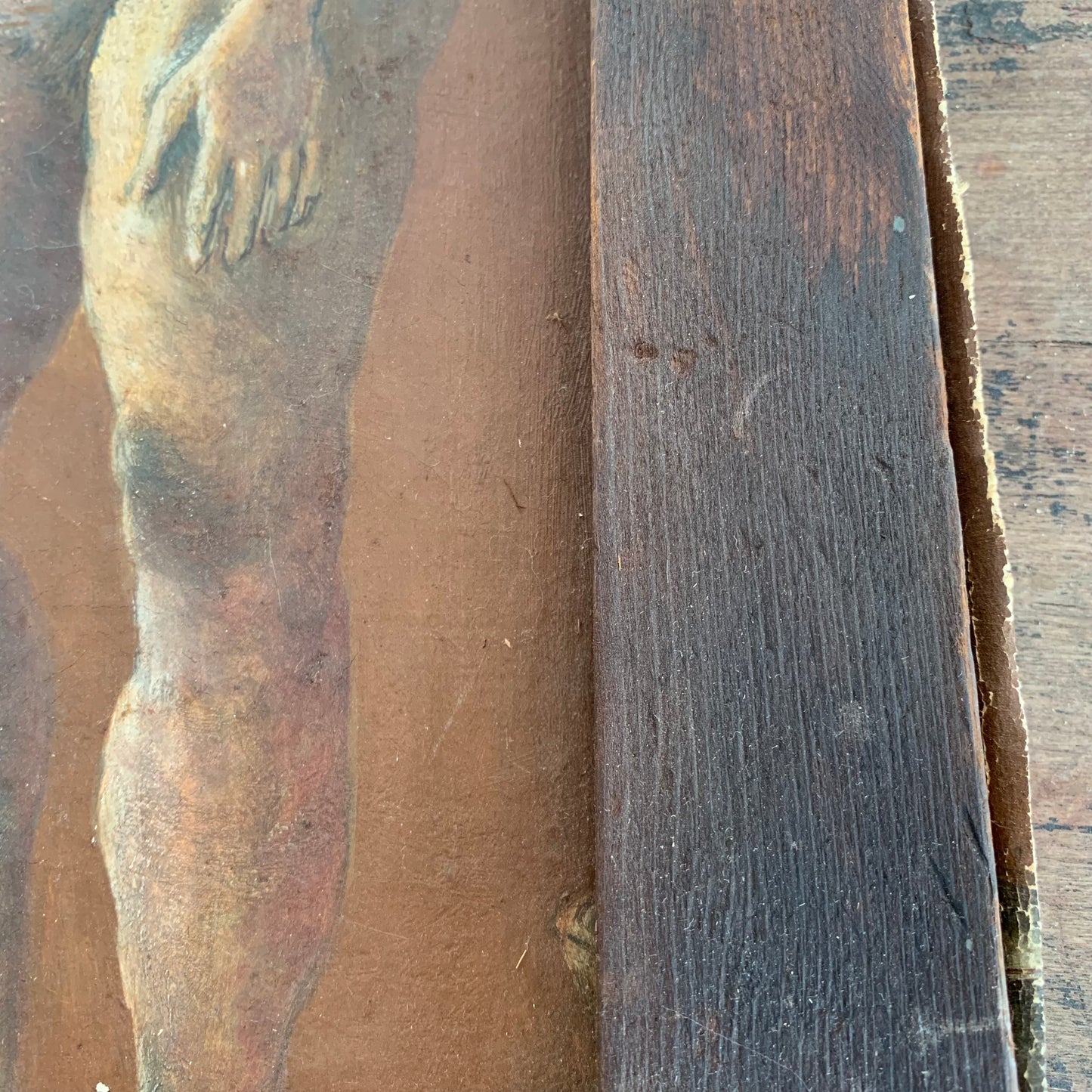 Oil Painting of a Nude on the Backside of Stretched Canvas