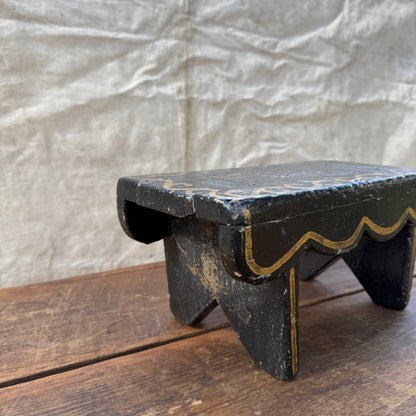 Painted Wooden Footstool