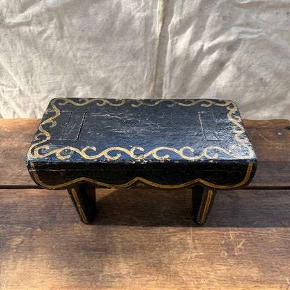 Painted Wooden Footstool