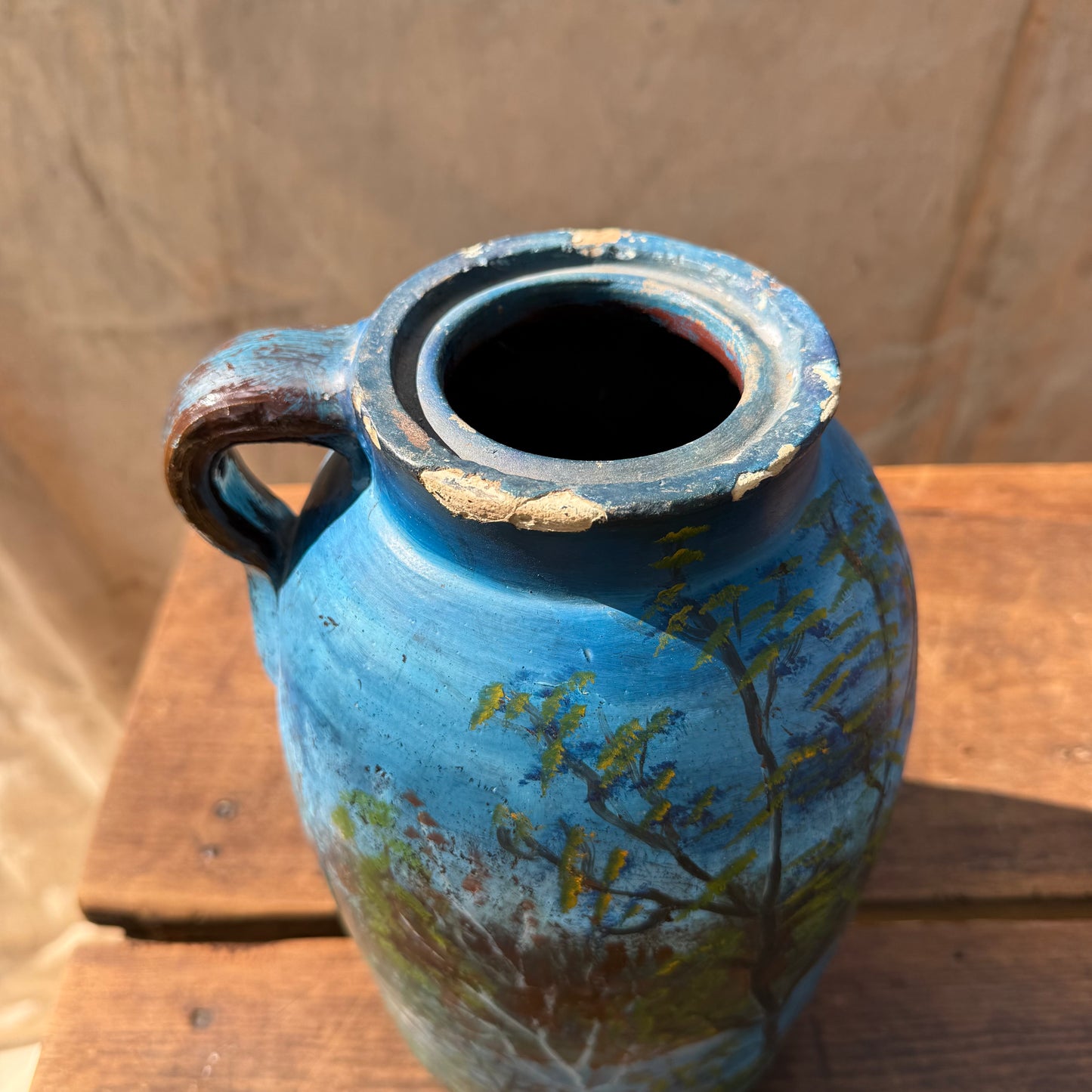 Painted Stoneware Jug