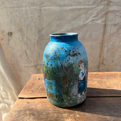 Painted Stoneware Jug
