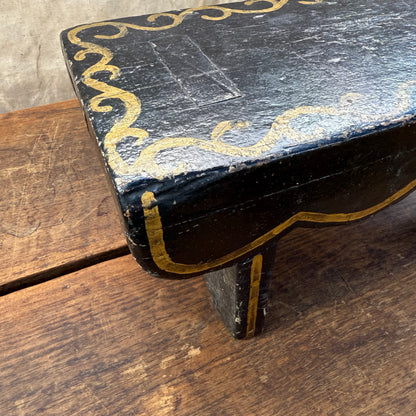 Painted Wooden Footstool