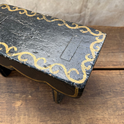 Painted Wooden Footstool