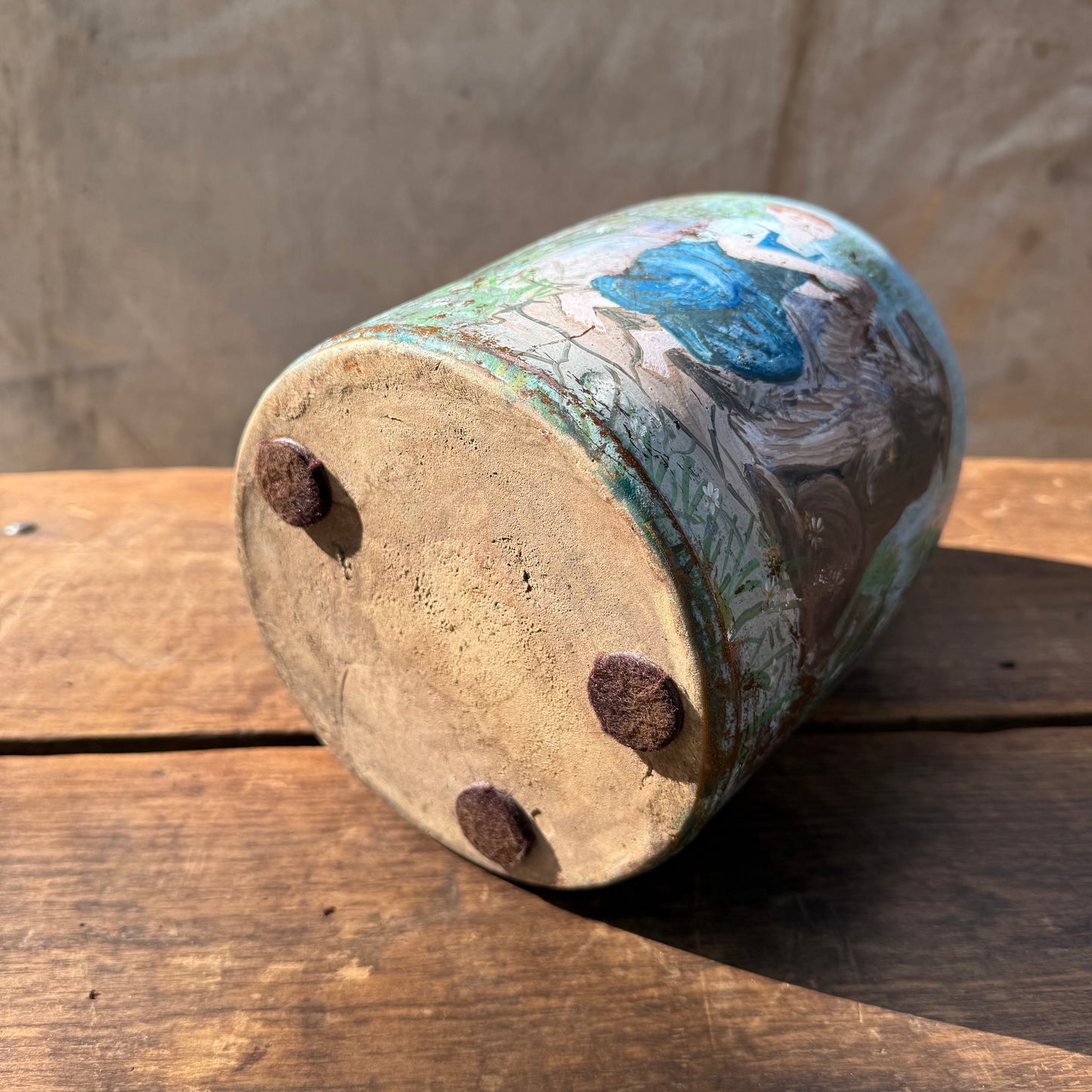 Painted Stoneware Jug