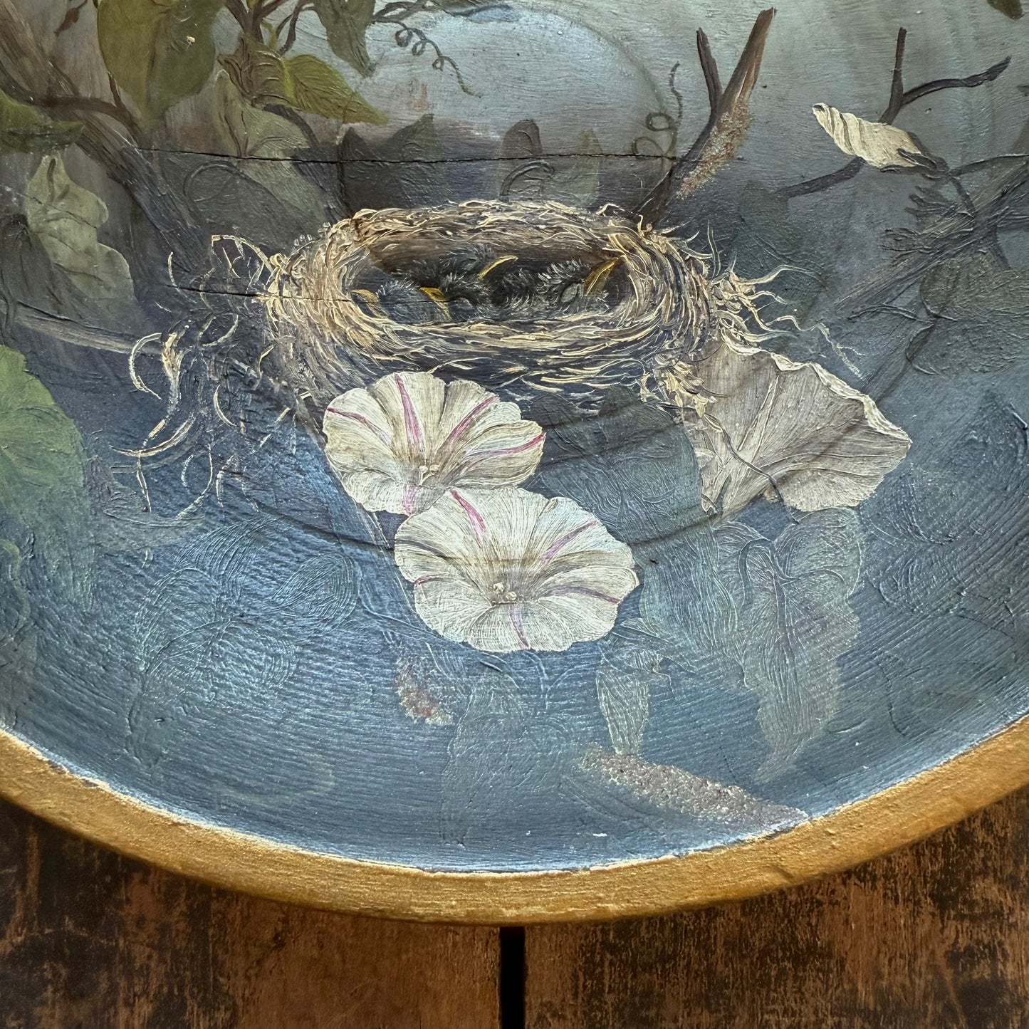 Painted Wooden Bowl