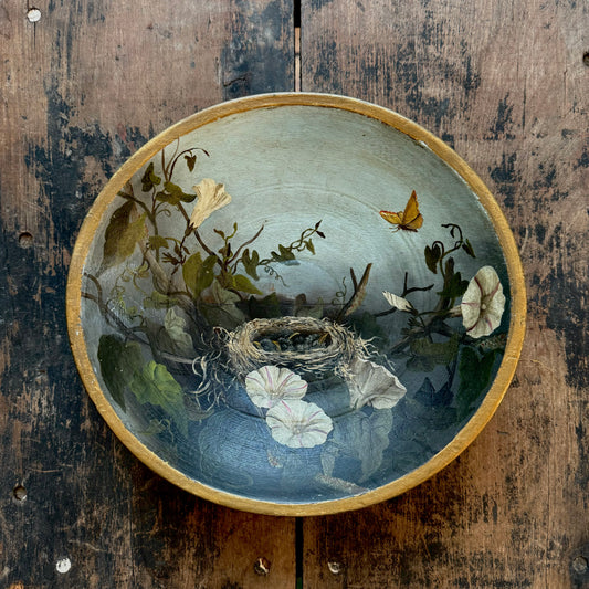 Painted Wooden Bowl