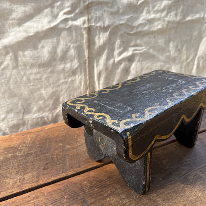 Painted Wooden Footstool